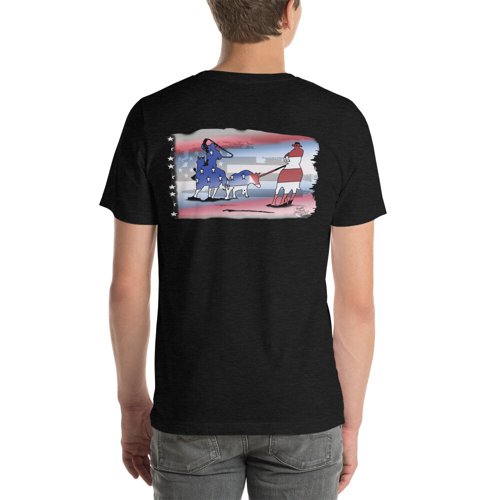 Men's American Flag Short-Sleeve Unisex T-Shirt