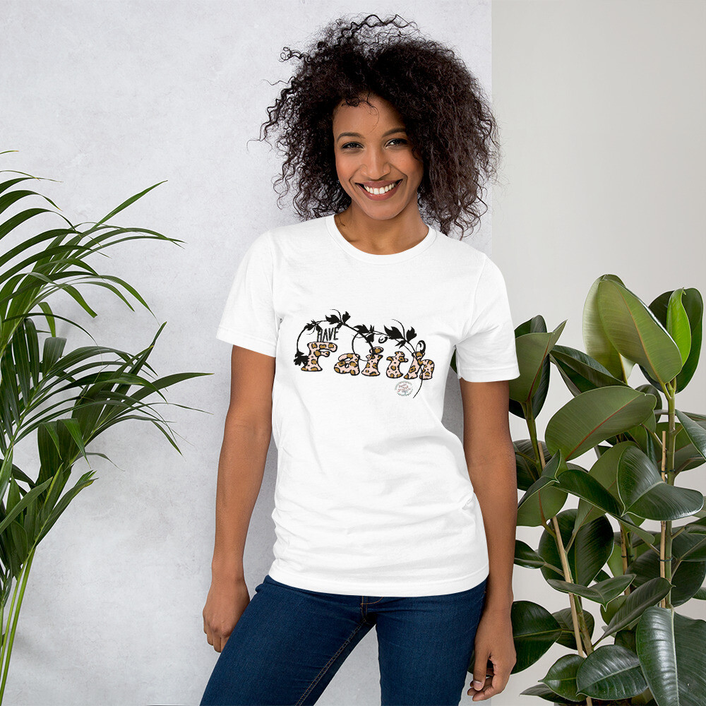 Have Faith Leopard Black Vines Short-Sleeve Unisex T-Shirt