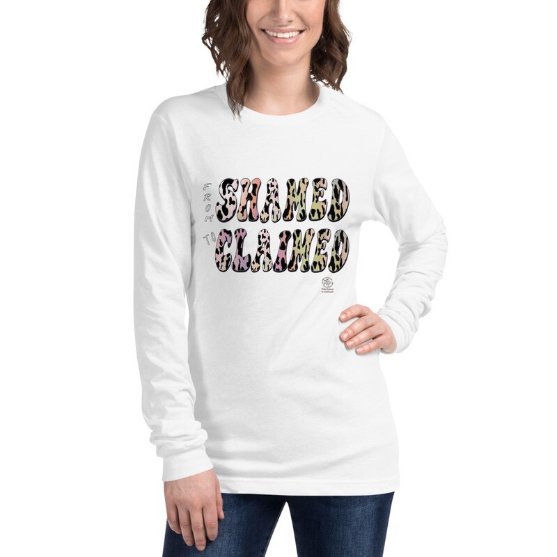 From Shamed to Claimed Cheetah Unisex Long Sleeve Tee