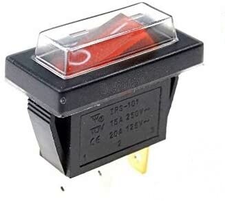 3 pin rocker switch Illuminated at 230V 15A with waterproof cover 3 pin rocker switch Illuminated at 230V 15A with waterproof cover