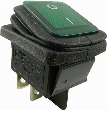 Wasserdichte Wippschalter 2-pol (4 Pin) EIN-AUS 250V 16A , grün