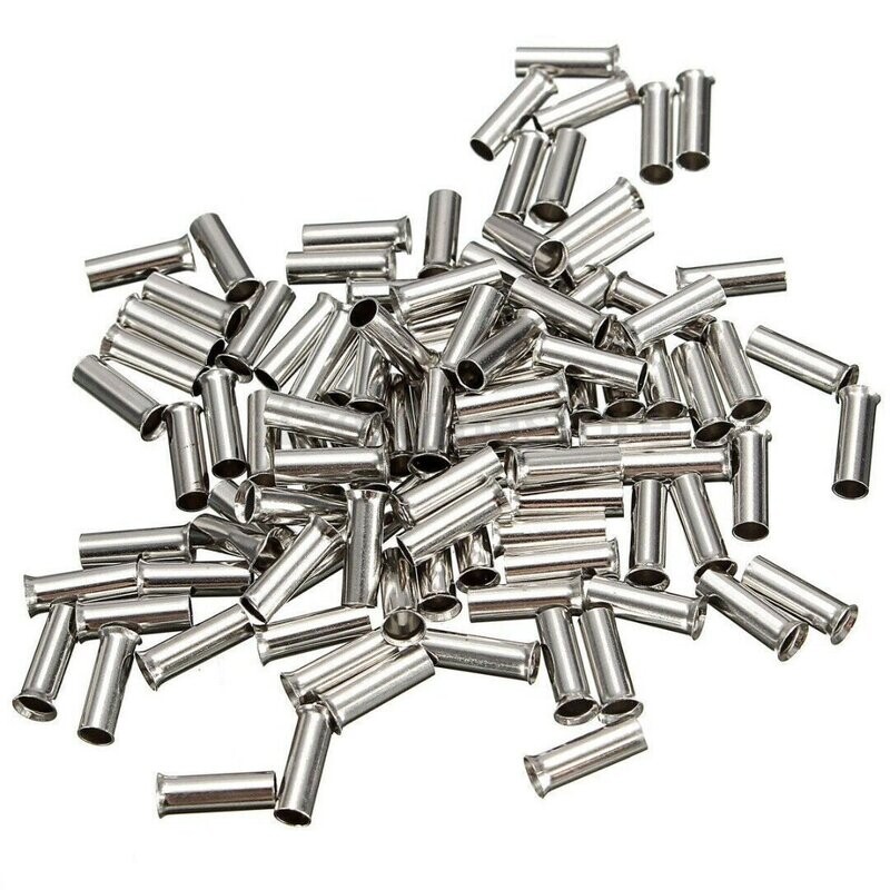 100 Pcs. Cable end sleeves, bare 1.50mm², 8mm long, not insulated 100 Pcs. Cable end sleeves, bare 1.50mm², 8mm long, not insulated