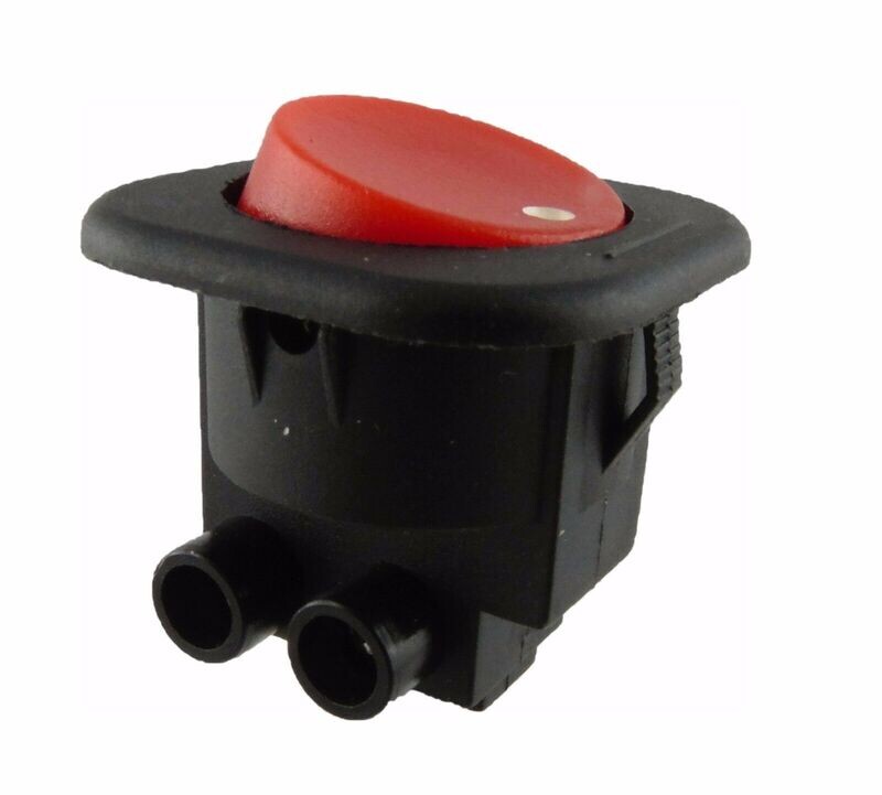 Rocker switch device switch, 2pin with screw contacts 6A 250VAC, with color selection