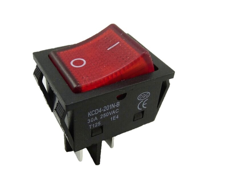 Rocker switch, device switch 4pin 28.5 * 21.9mm rocker illuminated, with color selection