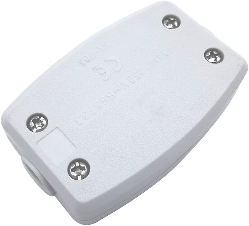Cable connector Cable set cord-intermediate socket Junction box with screw terminal 3-pole 13 Amp black or white