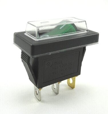 3 pin Wippschalter Beleuchtet bei 230V 15A Wasserdichter Abdeckung mit Farbauswahl