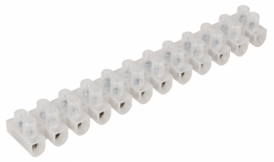 McPower luster terminal, 12-pole, 4.5mm², 5A transparent, soft plastic McPower luster terminal, 12-pole, 4.5mm², 5A transparent, soft plastic