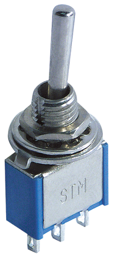 Miniature toggle switch McPower, 250V / 3A, 3-pole, 3 positions: ON / OFF / ON
