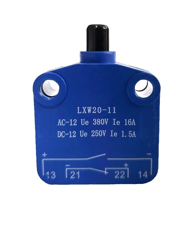 Snap-action switch 16 A, 380 V, normally open and normally closed with double-sided lifting contact system