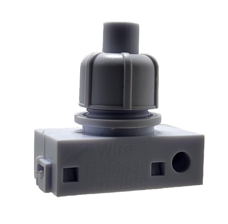 Built-in pressure switch with plug connection for lamps 250V 2A white, black or transparent