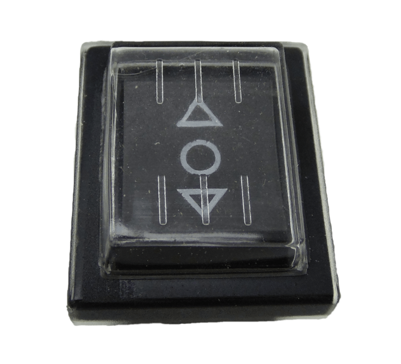 Rocker switch + rocker button, switch and button in one, 6-pin installation approx. 29x21