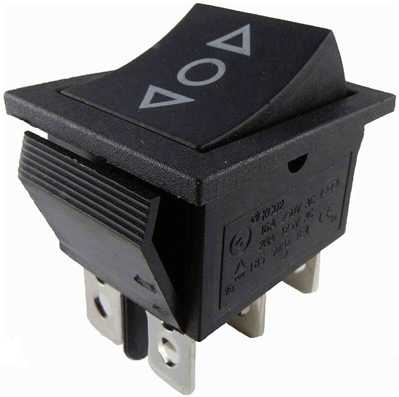 Rocker switch + rocker button, switch and button in one, 6-pin installation approx. 29x21