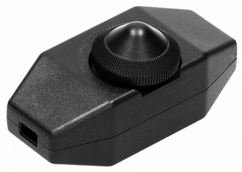 Cord dimmer for incandescent halogen and low-voltage halogen lamps, 250VAC to 80W