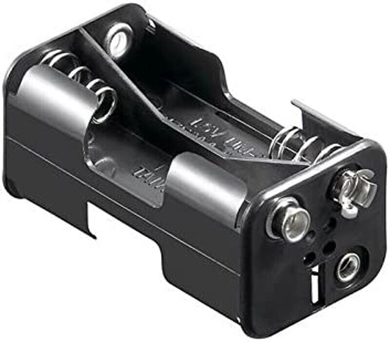 Battery holder, 4x Mignon 'AA' with push button connection Battery holder, 4x Mignon 'AA' with push button connection