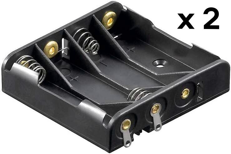 2 Battery holder, 4x micro 'AAA', with solder connection 2 Battery holder, 4x micro 'AAA', with solder connection