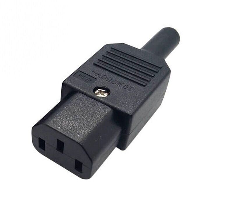 Plastic cold device connector IEC 320 C13, 10 A 250 V ~, screwable, black Plastic cold device connector IEC 320 C13, 10 A 250 V ~, screwable, black