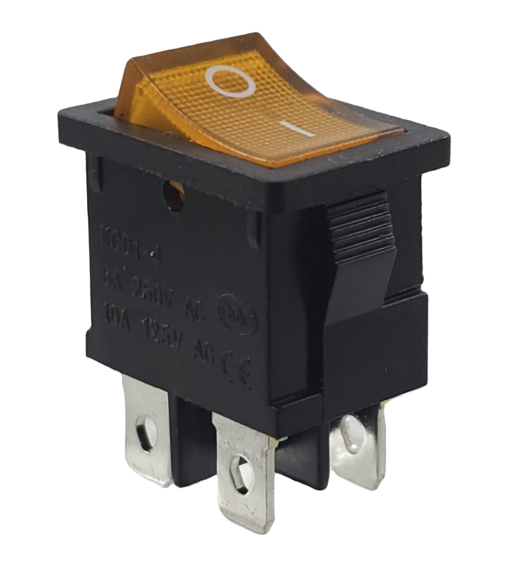Rocker switch 19 x 13 mm, 4 pin, illuminated, with color selection Rocker switch 19 x 13 mm, 4 pin, illuminated, with color selection