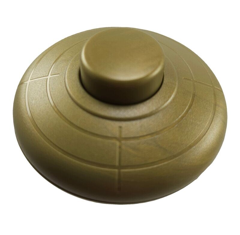 Foot switch, 1-pole, 2 A 250V, gold, lamp switch with plug connection or screw contacts