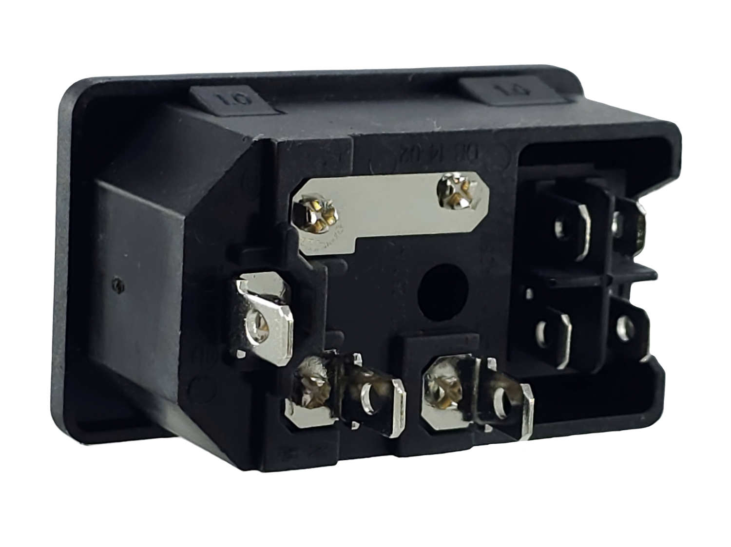 3 Stück Kaltgeräte-Einbaustecker C14 Mit Schalter – 250V/6A, Inkl. Sicherung, Für Geräte-Montage
