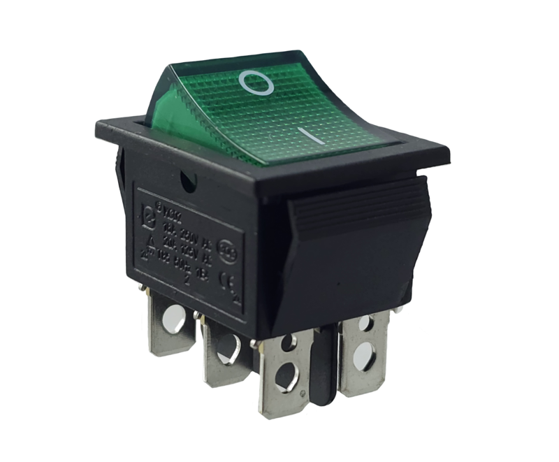 Installation changeover switch, 6pin on / on 16A, red