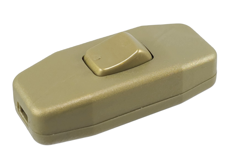 Intermediate switch gold with strain relief real 2-pole, 6 A 250 V ~, fits for LED SMD