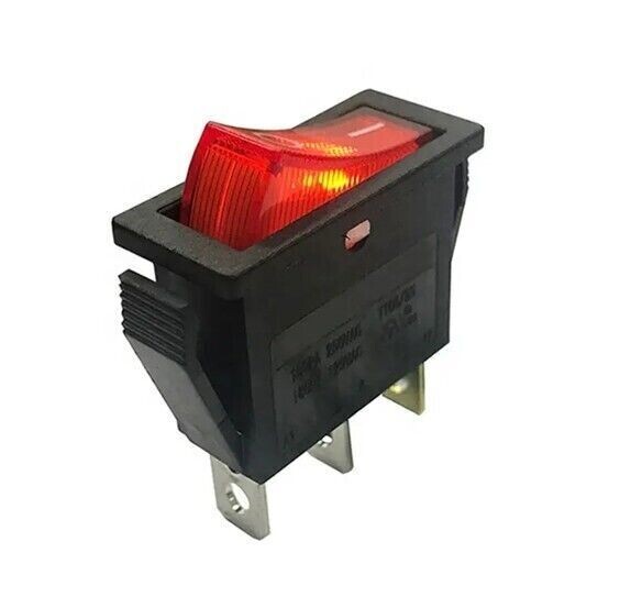3 pin rocker switch Illuminated at 230V 15A with waterproof cover 3 pin rocker switch Illuminated at 230V 15A with waterproof cover