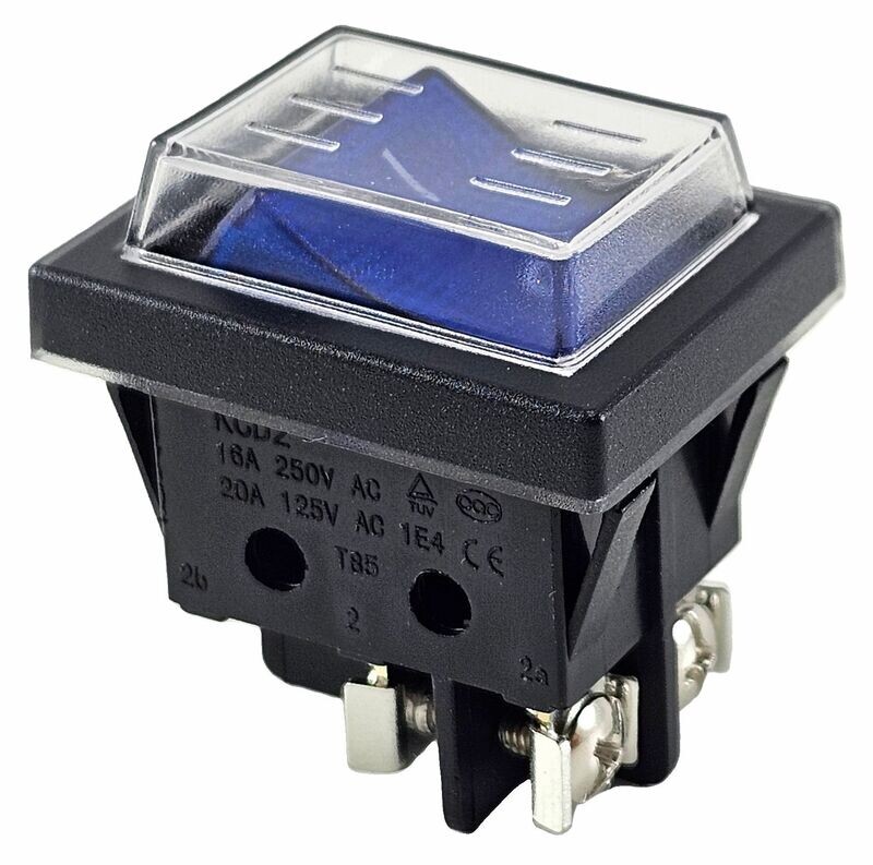 Rocker switch with waterproof cover and screw connection 4pin 16A 250 Rocker switch with waterproof cover and screw connection 4pin 16A 250