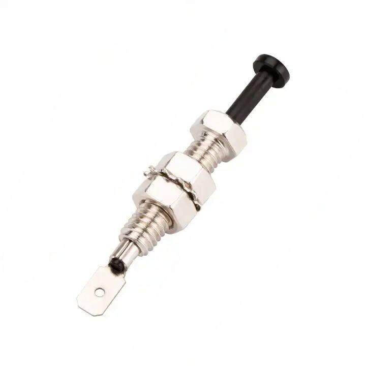 20A 12VDC 8MM ON (OFF) momentary button, automobile, trunk, hood, alarm, security hood, door switch, with black pin and metal body, PIN-7 20A 12VDC 8MM ON (OFF) momentary button, automobile, trunk, hood, alarm, security hood, door switch, with black pin and metal body, PIN-7
