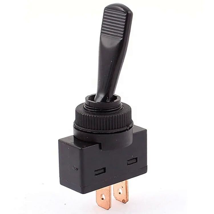Car toggle switch 12V 20A, black toggle switch with flat handle, ON/OFF 2 position 2-pin for cars, trucks, boats ASW-13 Car toggle switch 12V 20A, black toggle switch with flat handle, ON/OFF 2 position 2-pin for cars, trucks, boats ASW-13