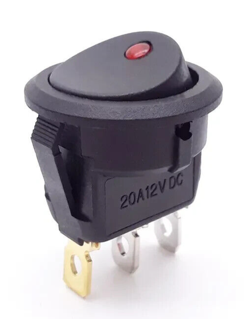 12V 20A DC LED Spot Light Car Boat Round Rocker Switch ON-OFF SPST Switch 12V 20A DC LED Spot Light Car Boat Round Rocker Switch ON-OFF SPST Switch