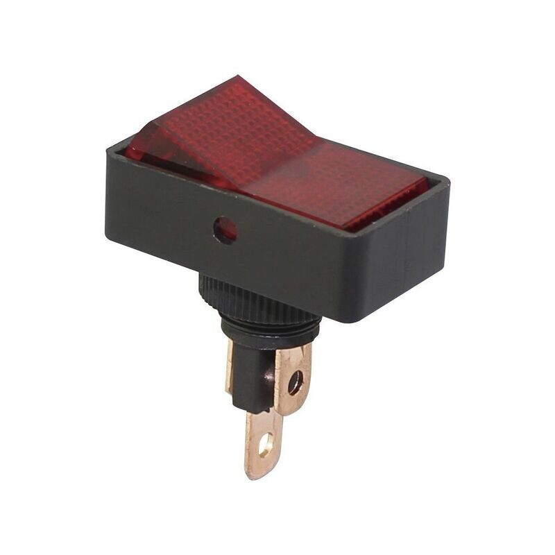 Automotive rocker switch 12V 20A, with red rocker, illuminated, hole mounting, ON/OFF 3-pin ASW-11D Automotive rocker switch 12V 20A, with red rocker, illuminated, hole mounting, ON/OFF 3-pin ASW-11D