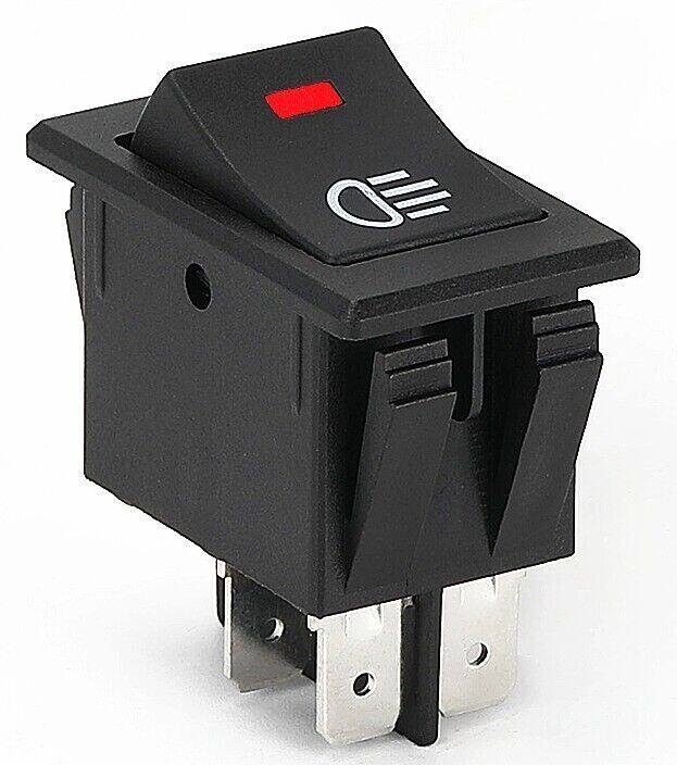 Car rocker switch 12V 35A, with red LED, snap-in 20x34mm ON/OFF 4-pin ASW-17D Car rocker switch 12V 35A, with red LED, snap-in 20x34mm ON/OFF 4-pin ASW-17D