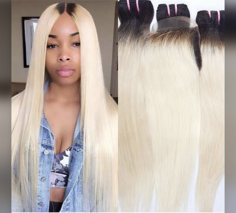 Ombre Bone Straight Hair