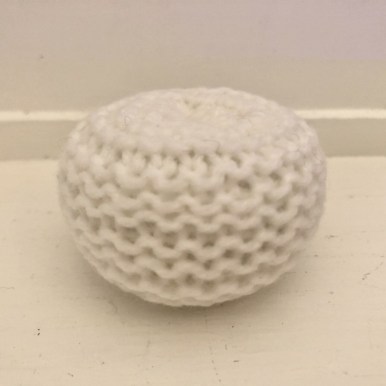 1:12 scale Knitted Pouffe for dolls house