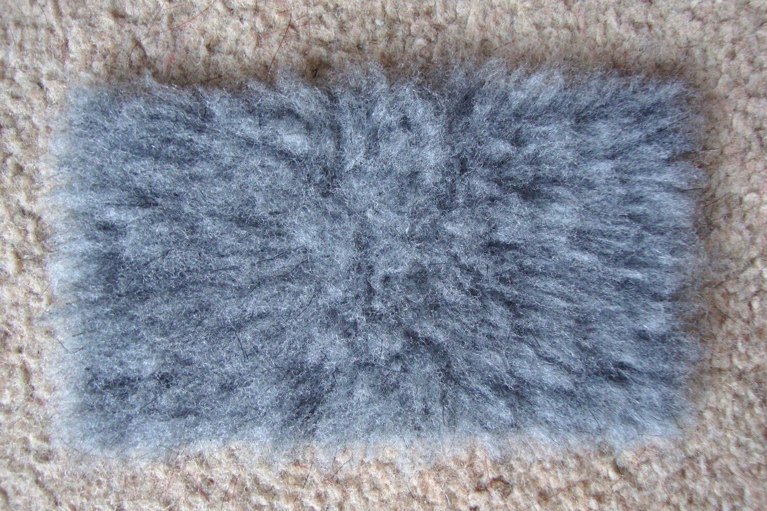 1:12 scale Grey Fur Rug for dolls house
