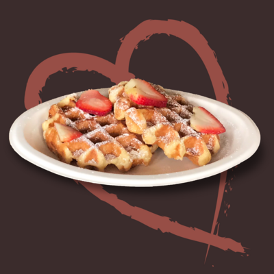 Waffles Con Frutas 2Pcs