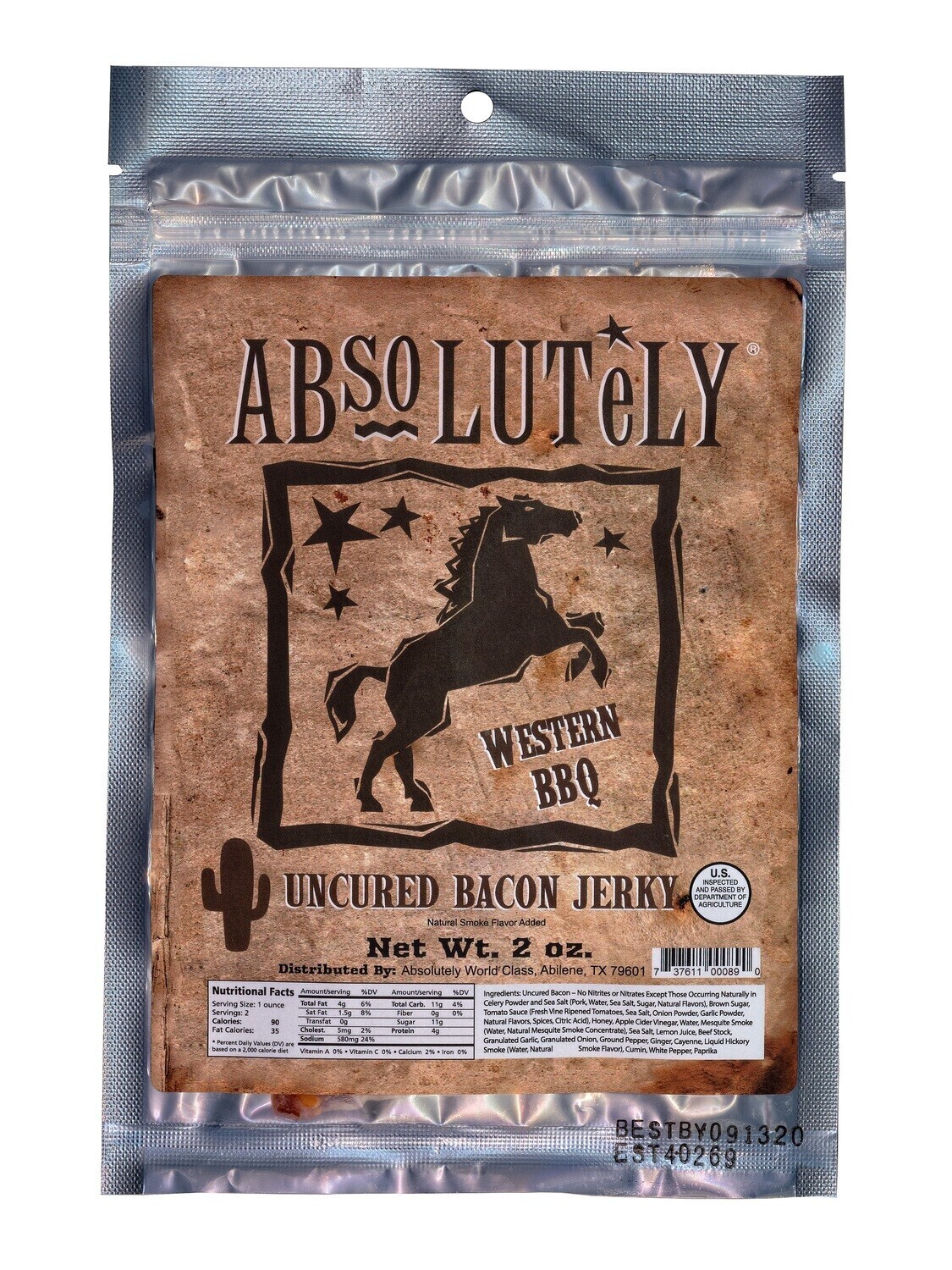 Western Barbecue Bacon Jerky
