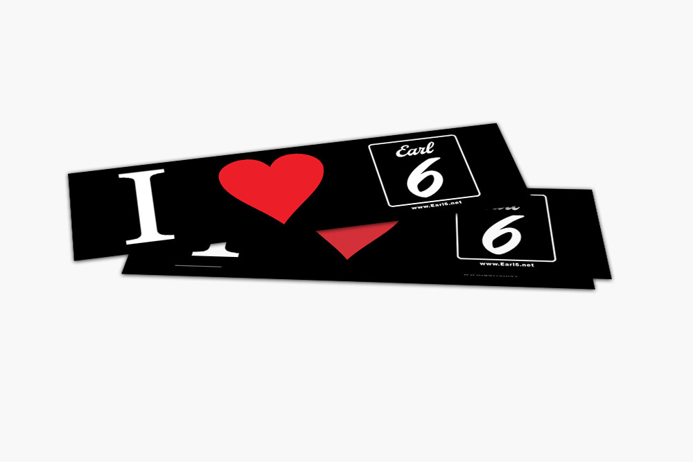 Earl 6 Bumper Stickers - 10.75&quot; x 3&quot;- Pack Of 3