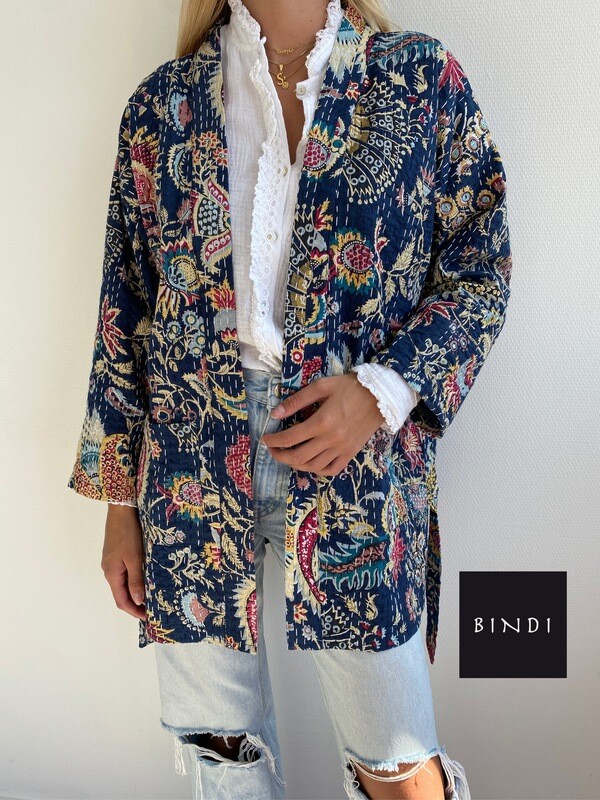 Kimono Kantha 0041 marine BW2-570