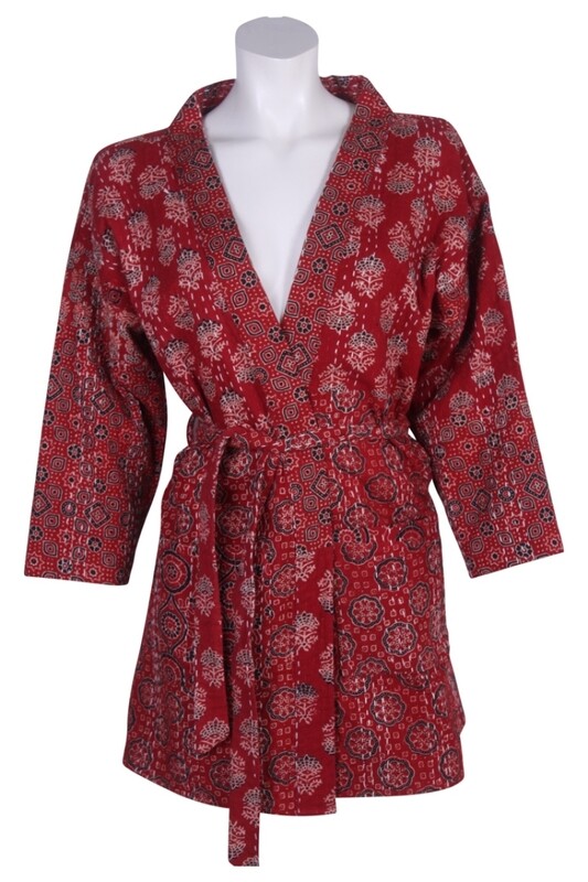 Kimono Kantha 0050 red BW2-515