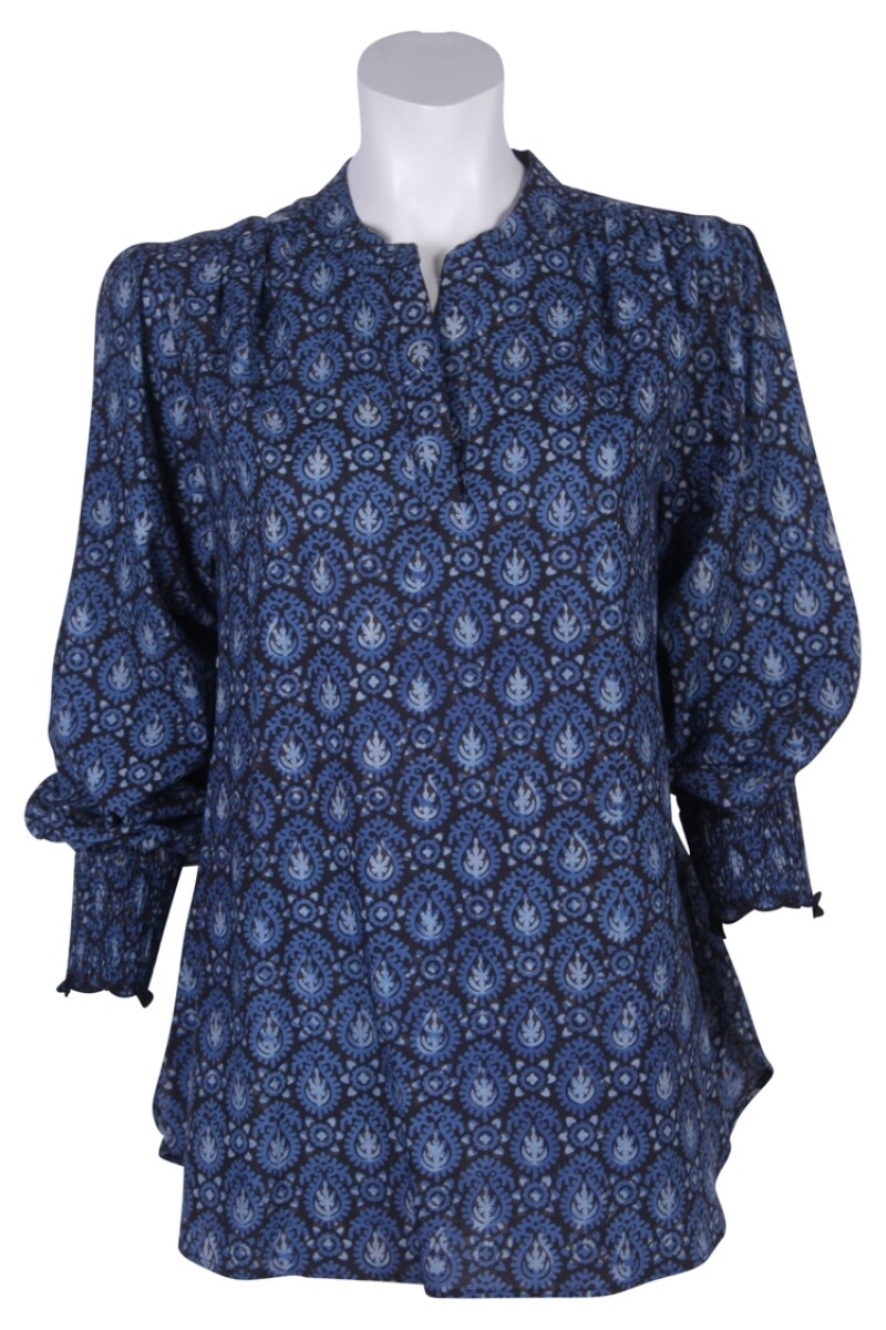 Donna Blouse Block pr 0024 navy BW2-502