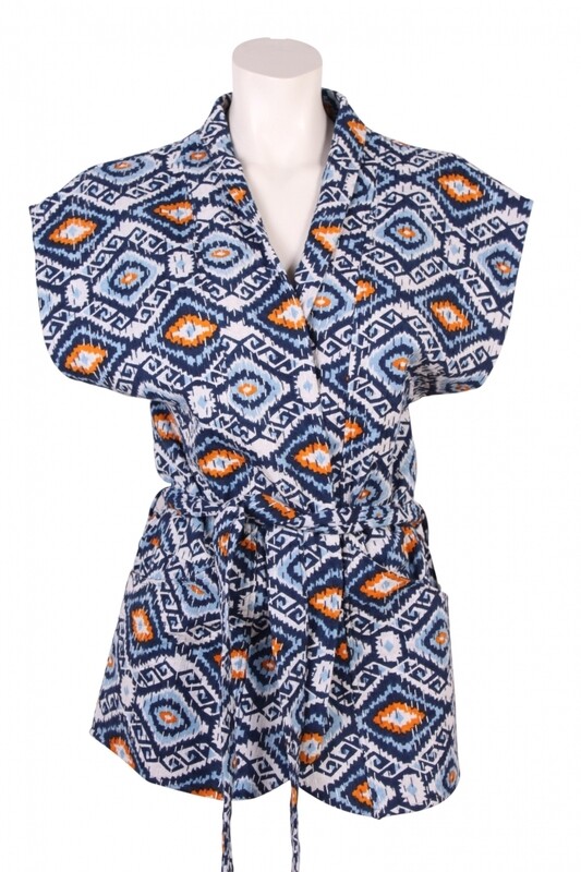 Tour Gilet Kantha HS 0049 indigo BS3-532