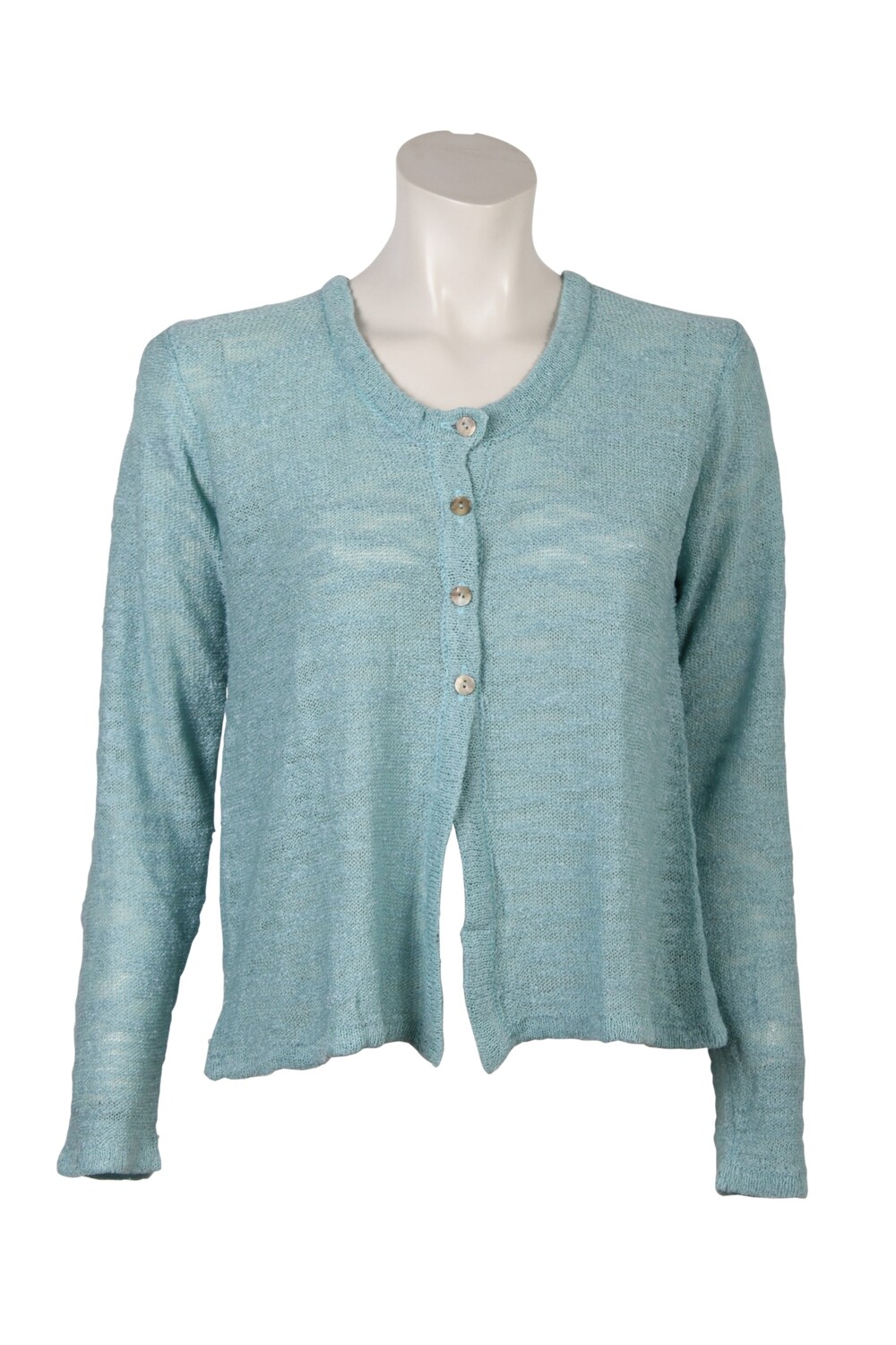 Button Cardigan slub B045 ocean BS4-805