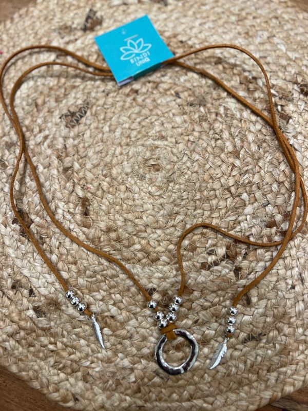 Amy Necklace 0270 silver/brown BS4-BB18
