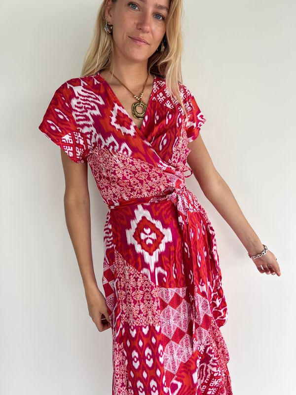 Capri Dress 0264 patchwork pink BS4-102