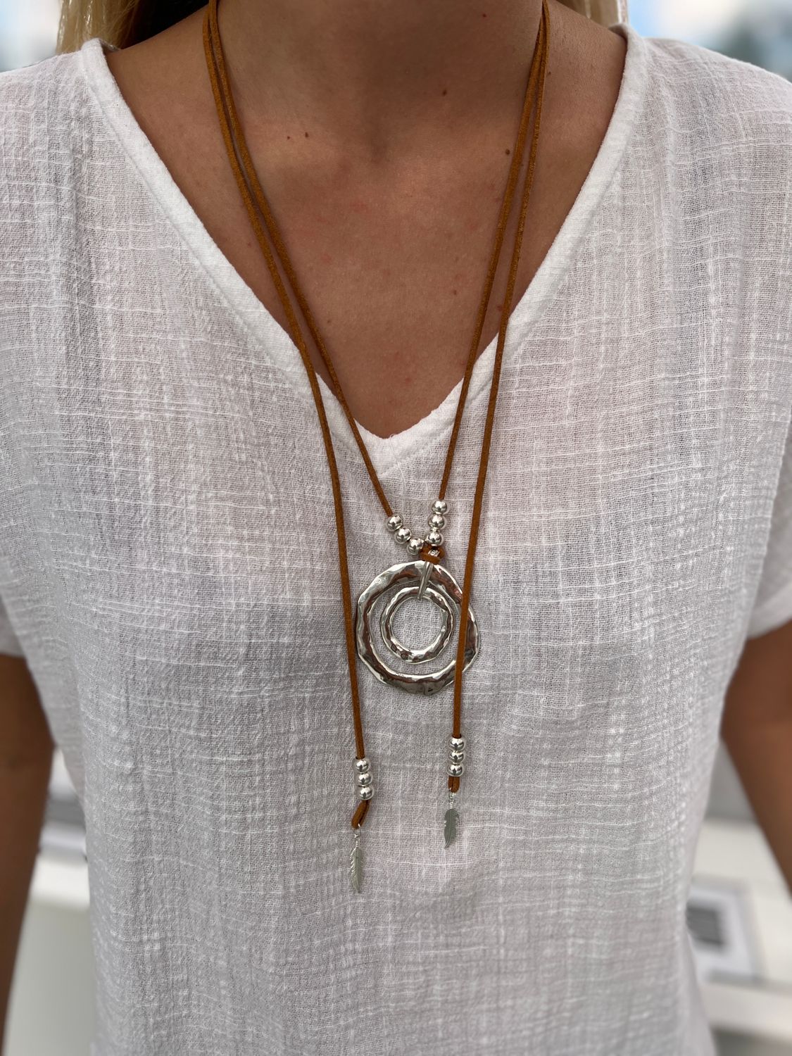 Olivia Necklace 0270 silver/brown BS4-BB16