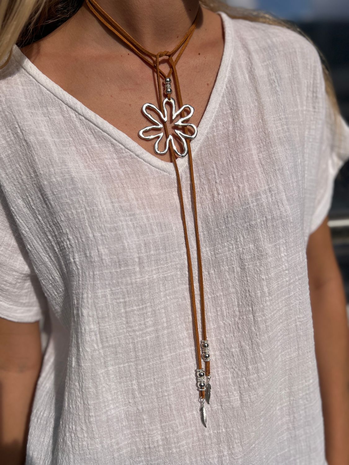 Charly Necklace 0270 silver/brown BS4-BB19