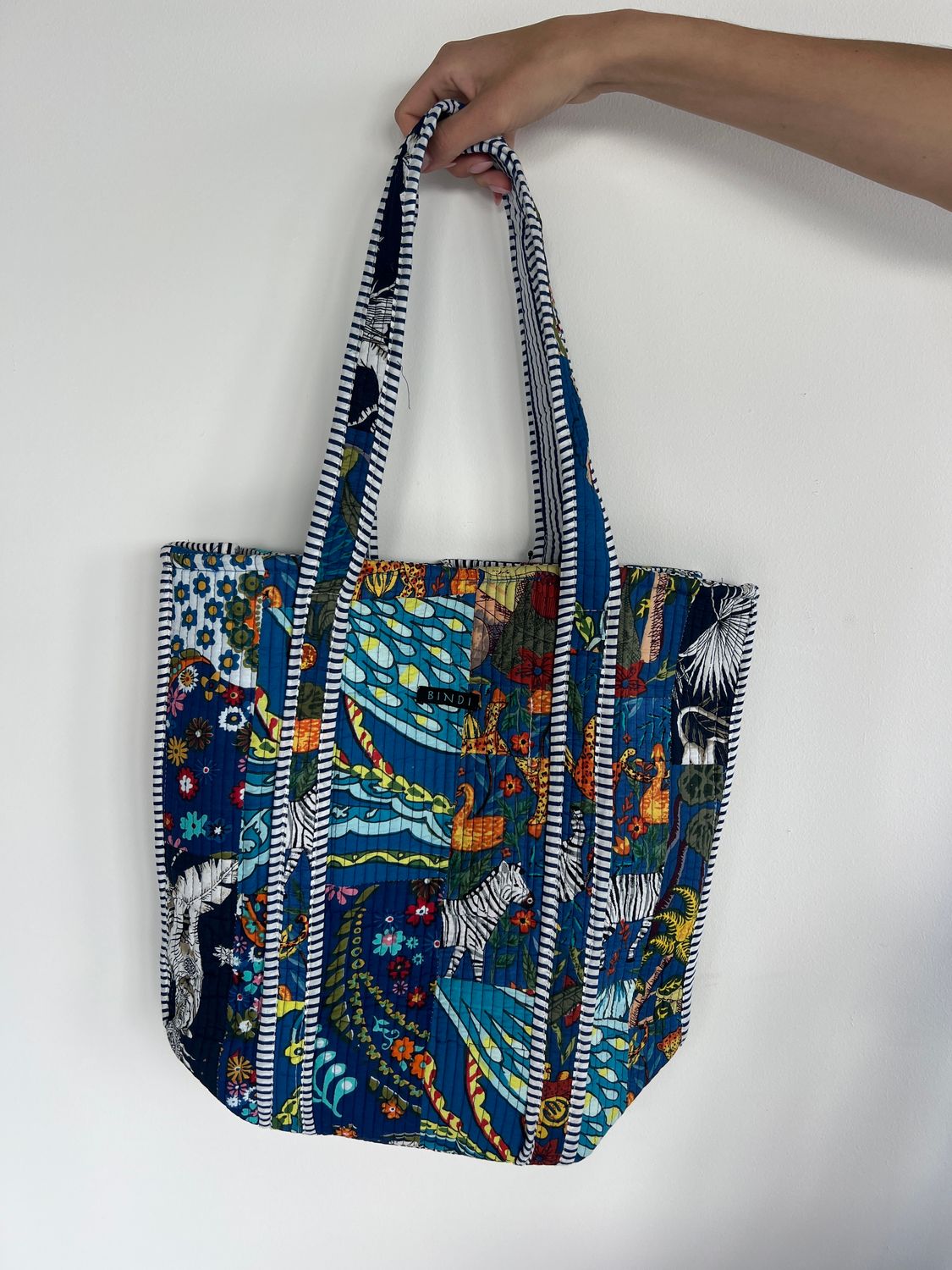 Beach patch quilted Bag 0133 patch cobalt BS4-910