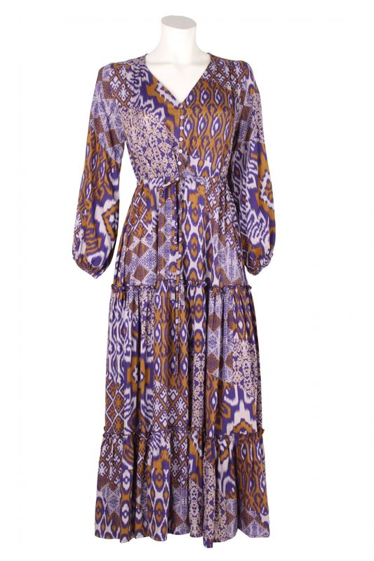 Marni Dress 0178 patchwork purple BW4-109