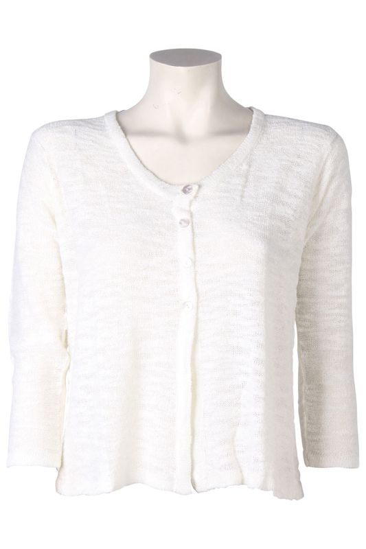Button Vest Slub B031 off white BS5-805